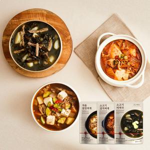 [임박 25.08.31] 경복궁 미역국+김치찌개+차돌된장 460g*3개 외