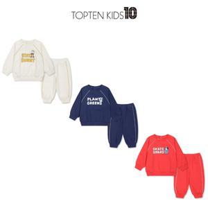 [롯데백화점]탑텐키즈 MKF1IP1301 남아) 유아 버비 라이트 테리 파이핑 셋업
