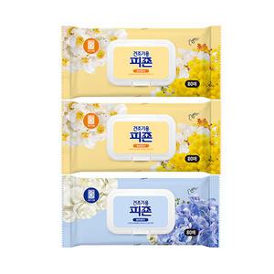 건조기용 피죤 오리지널  옐로미모사, 80매, 2개 + 블루비앙카, 80매, 1개