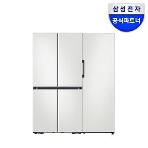 삼성전자 비스포크 RM70F63R2W+RQ32C76A2AP 4도어 냉장고 1도어 김치냉장고 959리터 키친핏세트