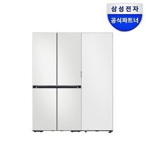 삼성전자 비스포크 RM70F63R2W+RQ34C7915AP 4도어 냉장고 1도어 김치냉장고 988리터 키친핏 세트