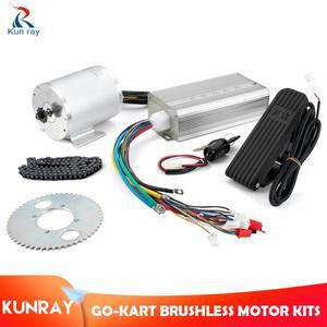 Kunray 브러시리스 DC 모터 전기 자전거 스쿠터 고카트 속도 컨트롤러 포함, 1000W-3000W, 36V-72V