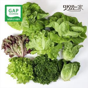 [GAP인증 산지직송] 당일수확 국내산 유럽샐러드 상추 모듬쌈채소 1kg 4-6종) 무료배송 !