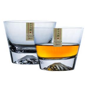 위스키잔 후지산 양주 일식집 컵받침 후지산유리컵 320ml 이자카야