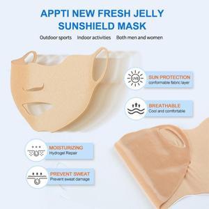 야외 자외선 차단 젤 마스크, 골프 자외선 차단 페이스 패치, 스포츠 사이클링 통기성 모이스처라이징 페이