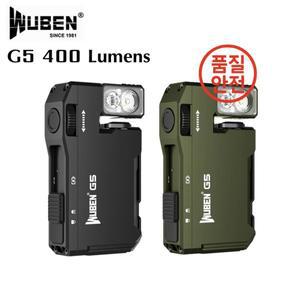 충전식 WUBEN G5 EDC 손전등 400루멘 휴대용 포켓 미니 라이트 방수 토치 180 ° 실외용 자기 꼬리가 있는