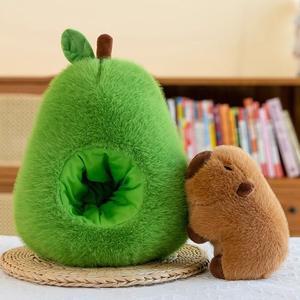 귀여운 아보카도 하우스 카피바라 선물 아보카도집 인형 대형 애착인형