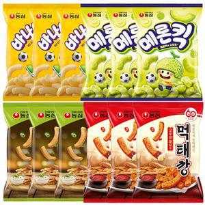 농심 먹태깡3봉+먹태깡고추장마요3봉+메론킥3봉+바나나킥3봉