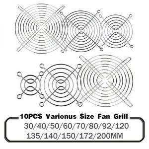 램방열판 10개 쿨링 팬 가드 금속 그릴 컴퓨터 커버 30mm 40mm 50mm 60mm 70mm 80mm 90mm 120mm 135mm 140m