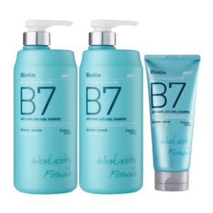 포레스트스토리 비오틴 B7 안티헤어로스 약산성 쿨 탈모샴푸 1000ml 2개 + 휴대용 미니 200ml