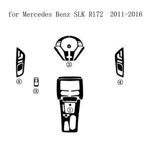 호환 실내 2011-2016 장식 콘솔에 , 센터 벤츠 필름 메르세데스 기어 보호 탄소 SLK 스티커, 섬유 R172