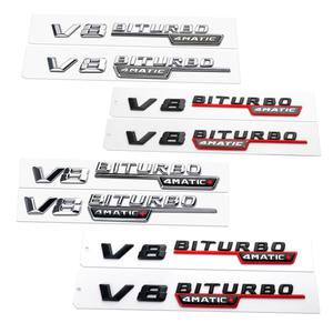 ABS 자동차 Sie 바디 트렁크 펜더 장식 배지 스티커 메르세데스 벤츠 호환 V8 BITURBO 4MATIC TURBO 4MATIC