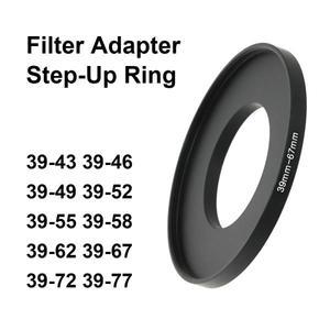 카메라 렌즈 필터 어댑터 링 스텝 업 금속 39mm 용 - 40.5 42 43 46 49 52 55 58 62 67 72 77mm UV ND CPL