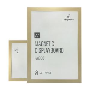 다용도 자석프레임 A4 액자 화이트보드 냉장고 부착가능 CMF-06 골드
