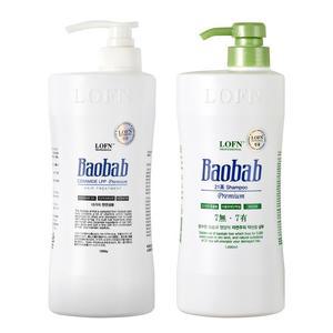 바오밥 헤어 트리트먼트 1000g + 건성샴푸/지성샴푸 1000g