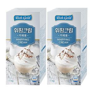 [기타]메가커피 동서 리치골드 휘핑크림 1L 2개 세트