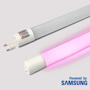 led 형광등 T8 AC 직관형광램프 20W 분홍적색 정육점 1200mm 삼성칩 (10개묶음)