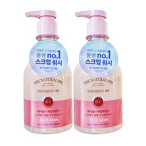 엘지 온더바디 바디클랜저 벨먼 내추럴 스파 스크럽 블랙로즈 사해소금 400ml 2개