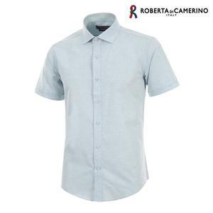 [Roberta di Camerino]TC 카치온 슬림핏 민트 반소매 셔츠 RM2-452-6