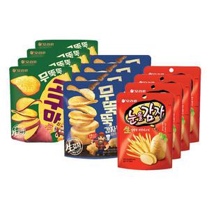 오리온 눈을감자 56g+무뚝뚝 고구마칩 56g+감자칩 60gx각4개(총12개)