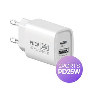 프리미엄 25W PPS 초고속 PD 3.0 2포트 고속충전기 스마트폰 핸드폰 충전기
