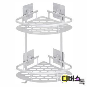 [디버스톡] 브리사 접착식 욕실선반 (2단 코너선반)