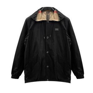 남성 리버시블 체크 후드 자켓/블랙/8043403