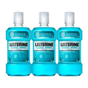리스테린액 쿨민트, 750ml, 3개