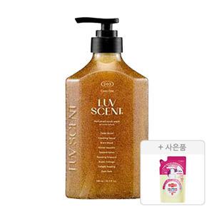 럽센트 스크럽워시 코지파이어 시더우드향, 500ml, 1개 + 증정(랩신 컬러체인지 핸드워시 베리향, 리필, 200ml, 1개)