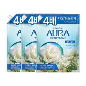 아우라 생화캡슐 리필, 프레시릴리, 1.7L,  3개