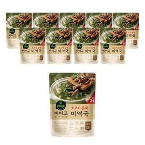 비비고 소고기듬뿍 미역국 460g, 10개