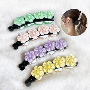 [메르시밴드](대구신세계) 투명플라워 헤어 바나나핀 (4 colors)