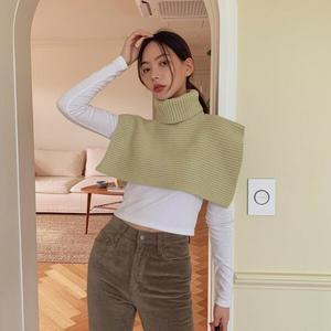 [하프클럽/다잇템]여자 니트짜임 망토 하이넥 FW 아이템 머플러