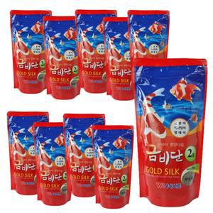금비단 골드실크 중형입자 2호 금붕어&잉어 관상어 영양사료 250g*10개
