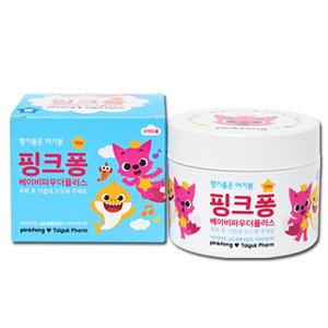 태극제약 핑크퐁 베이비파우더플러스 130g 땀띠방지 땀띠분