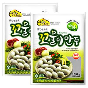 아하 꼬물이 만두 1.35kg 2개 감자피 투명 물만두