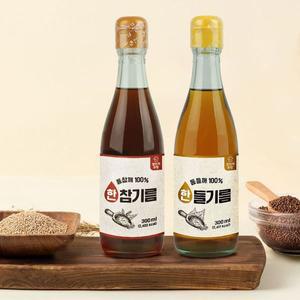 [NS홈쇼핑]100%통참깨로 1회만 착유해 더 고소한 들기름300ml+참기름 300ml..[33273884]