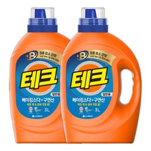 엘지생활건강 테크 베이킹소다 구연산 세제 일반용 용기 3L 2개