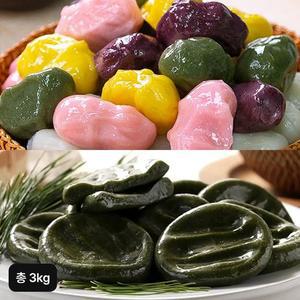 아리울떡공방 굳지않는 쑥개떡2kg+깨송편1kg 세트(3kg)