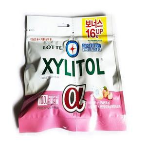 롯데 자일리톨 알파리필 입안촉촉 피치 102g 10개