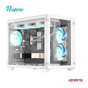 [기타]피씨스토어 화이트 감성 어항PC 라이젠5 7500F RTX4060Ti 240 ARGB 수냉 쿨러 (32GB, M.2 500GB)
