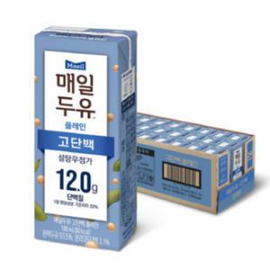 매일두유 고단백 플레인 190ml 24팩 / 설탕무첨가