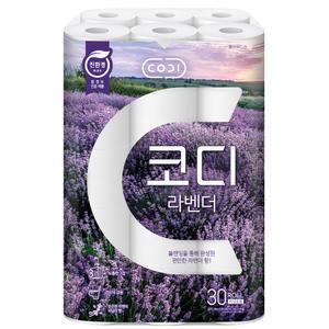 코디 라벤더 3겹 화장지 30m 30롤 1팩 (30롤)