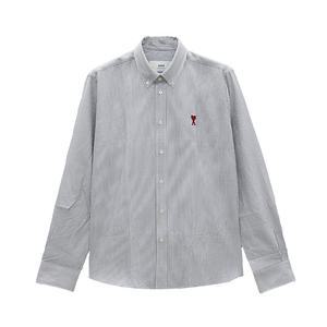 25SS 아미 옥스포드 스트라이프 셔츠 블랙 화이트 BFUSH063 CO0087 039