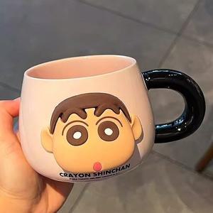 짱구 3D 페이스 자석 머그컵 500ml-핑크 (WFFRFII)