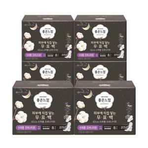 좋은느낌 무표백 유기농순면 수퍼롱오버 8px6팩