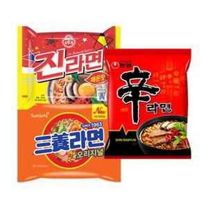 신라면 5입 + 진라면 5입 + 삼양라면 5입