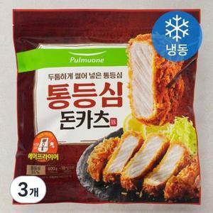풀무원 통등심 돈카츠 (냉동) 600g, 3개 one option
