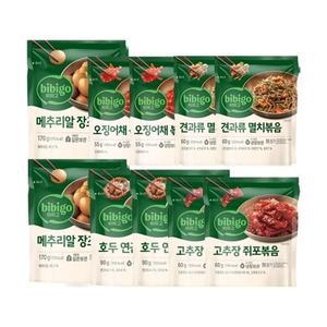 [기타]비비고 밑반찬 5종 10개(오징어채2+멸치볶음2+메추리알2+연근조림2+쥐포볶음2)