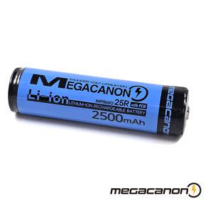 [메가캐논]MEGAACANON 2500_7A (보호회로) /INR18650-25R /18650 충전지/삼성Cell 적용/KC인증